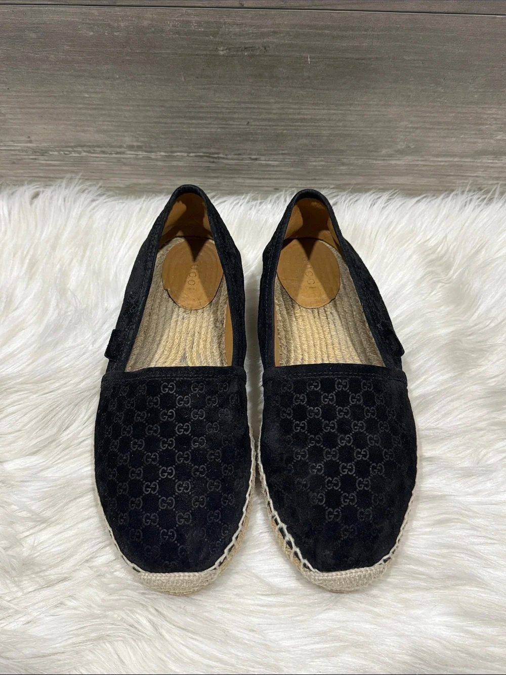 GUCCI Micro Guccissima Suede Espadrilles